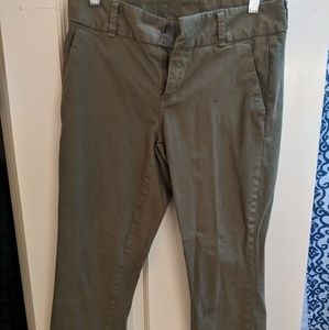 Olive Green Cropped Andie Pant || J Crew